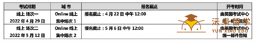 考文垂大学4月-5月线上英文内部测试安排