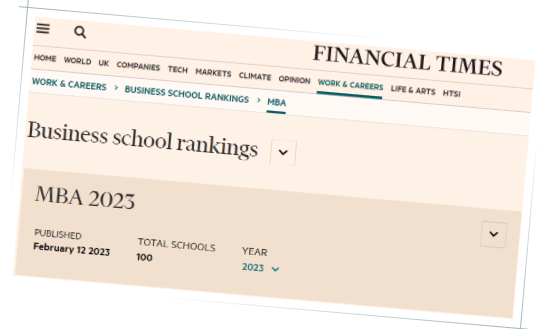 新西兰留学 |《金融时报》发布2023年全球MBA项目百强榜单，新西兰高校上榜